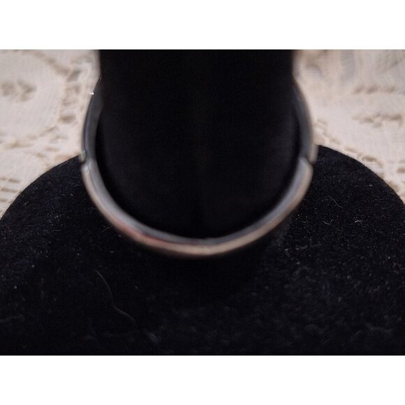 Lia Sophia Silver & Gold Tone Oval Statement Ring With Faceted Amber Stone - Picture 4 of 5